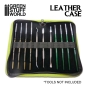 Preview: Green Stuff Premium Ledertasche für Werkzeuge und Pinsel für Modellbauer